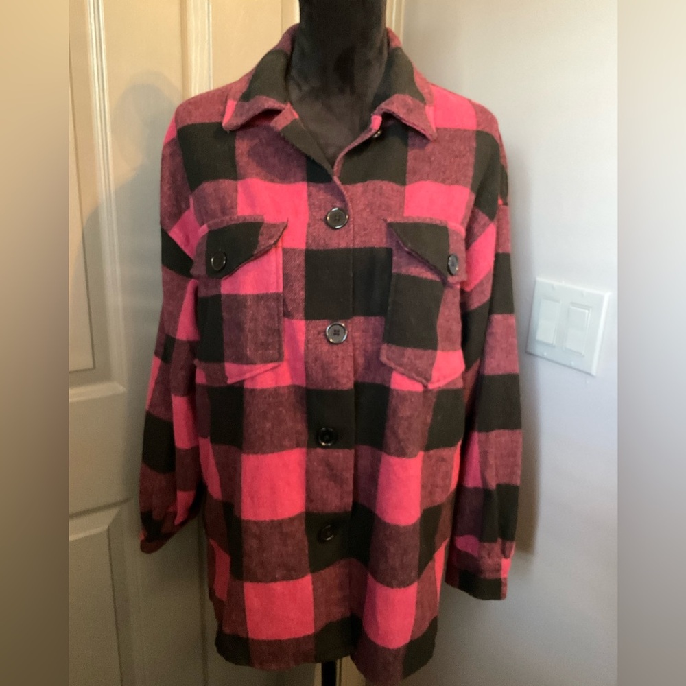 Forever 21 medium red buffalo plaid jacket